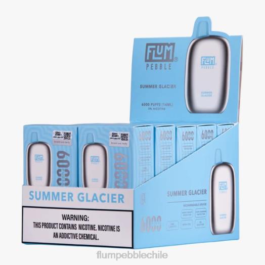 Flum Pebble vape Chile - FLUM PEBBLES 6000 inhalaciones 10 paquetes glaciar de verano 0P6L81
