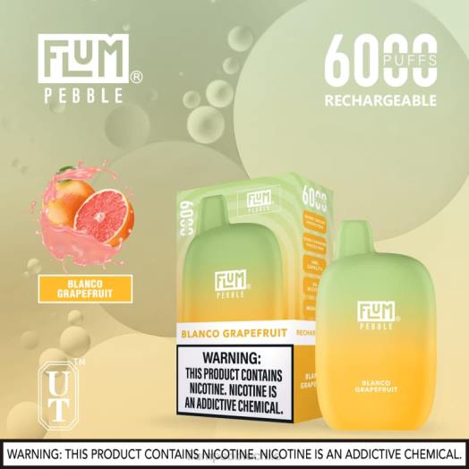 Flum Pebble vape review - FLUM PEBBLES 6000 bocanadas pomelo blanco 0P6L10